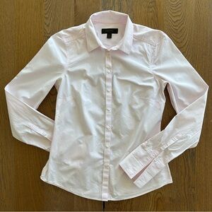 Country Road Pale Pink White Striped Button Down Up Shirt French Cuff Workcore